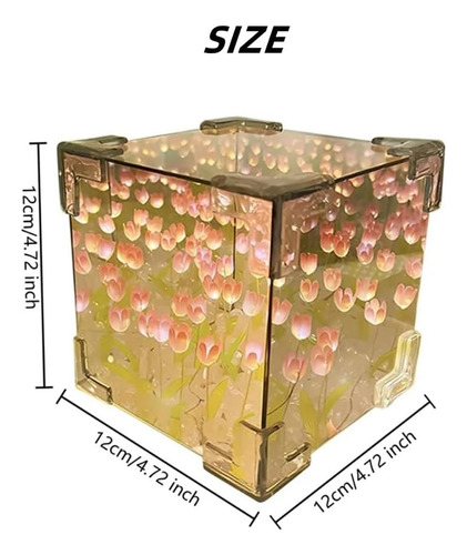 21 Diy Cubo De Rubik Lámpara Noche De Tulipanes Con Espejo