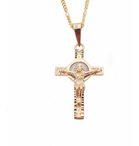 Amor Eterno - Dije / Cruz De San Benito* Oro 14k Solido