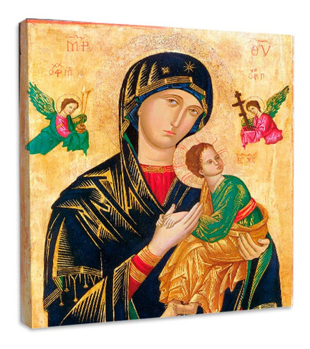 Cuadro Decorativo Canvas Moderno Virgen Maria Y Niño Jesús