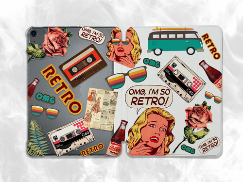 Funda Cassette Pop Art Retro Para iPad Mini Air Pro 7.9 8.3