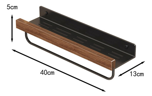 Toallero Moderno De Pared Con Estante De Almacenamiento 40cm