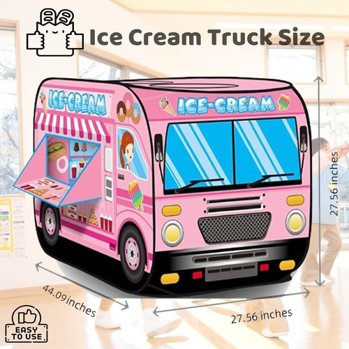 Carpa Camión De Helados,para Niños Pop Up Con Bolsa