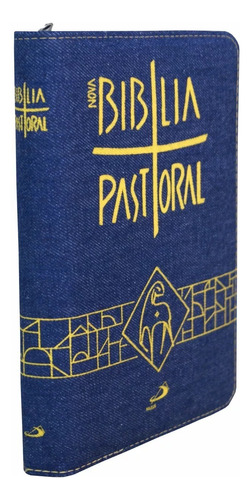 Nova Bíblia Pastoral - Média - Zíper Jeans, de Paulus. Editora Paulus, capa mole, edição 1 em português