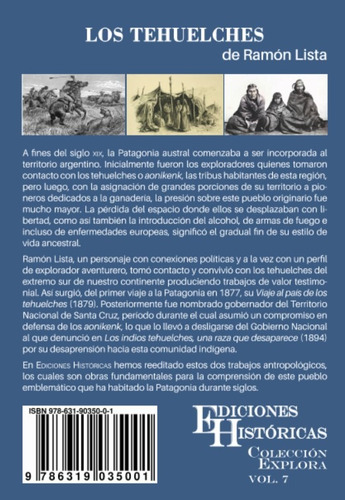 Libro Los Tehuelches, De Ramón Lista