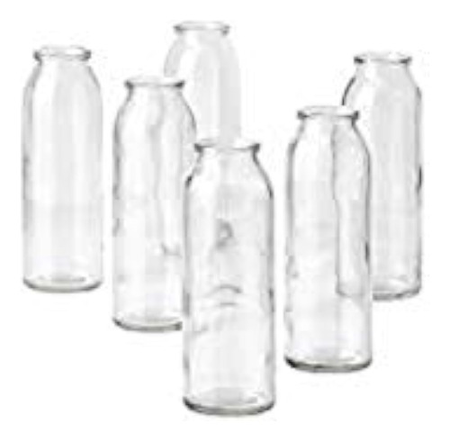 ~? Serene Spaces Living Clear Glass Bud Jarrones, Juego De 6