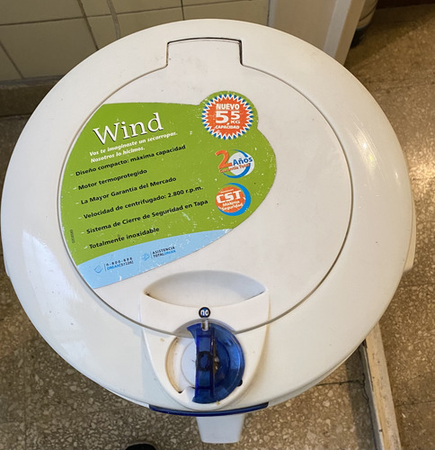 Secarropas Drean Wind Plus 5.5 Kg. 2.800 R.p.m Blanco (Usado)