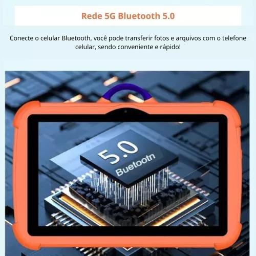 Tableta Infantil Bdf 7 De 4 Gb + 64 Gb Android 13 Con Wifi