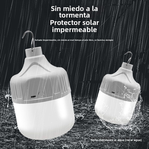 Linterna De Camping Recargable LED De Emergencia Iluminación Exterior Para Mesitas De Noche 6 Un.