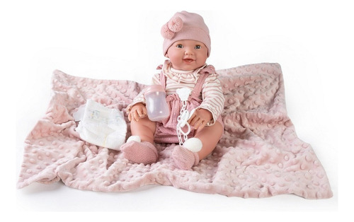 Muñeca Tipo Reborn Antonio Juan - Bebé Mia Pipi Manta 42 Cm