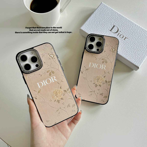 Funda Antihuellas Diamon Camera Silk Pattern Para iPhone 13, 14, 15, 16 Pro Max