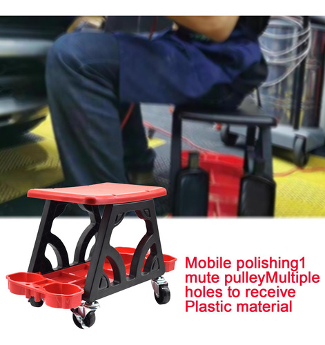 Silla Taburete Para Detalles De Coche Resistente Con Rojo