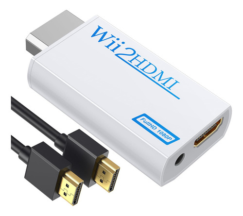 Gana Adaptador Convertidor Wii A Hdmi Con Cable Hdmi Conecta