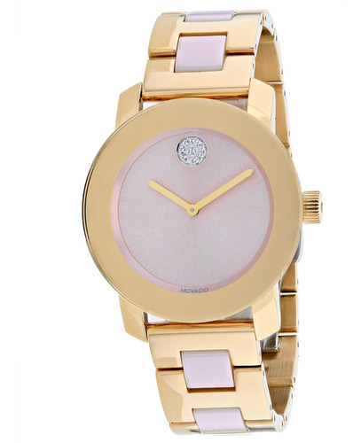 Reloj Movado Para Mujer 3600640 De Cuarzo Color Rosa