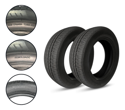 Kit 2 Pneus Gp Longway 205/55r16 P400 84t Aro 16 Inmetro