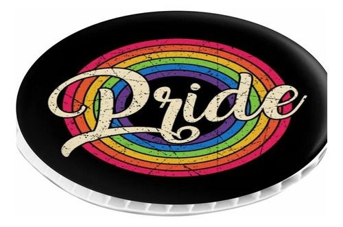 Letrero Disco Pride Gay 3d Redondo Aragonmx 20 Cm Diámetro