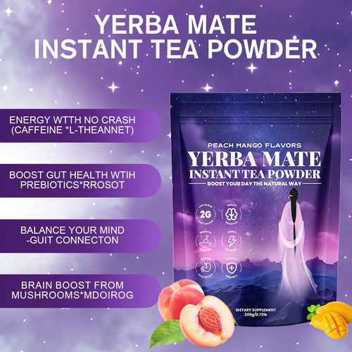 Yerba Mate Instant Tea Powder- Yerba Magic Peach Mango,