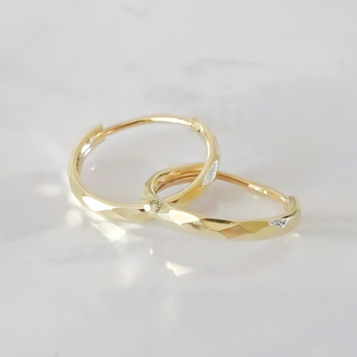 Amor Eterno Arracadas Facetado Oro 10k Color Dorado
