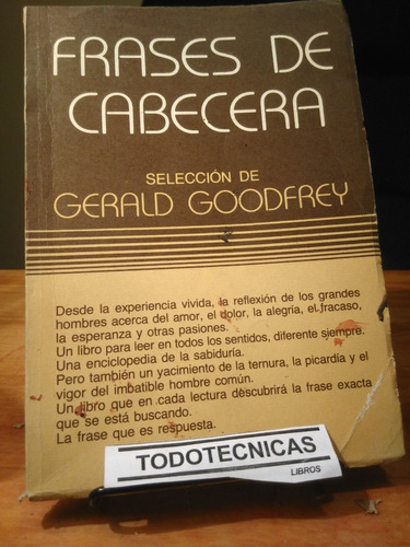 Frases De Cabecera. Seleccion De Gerald Goodfrey -tt | MercadoLibre