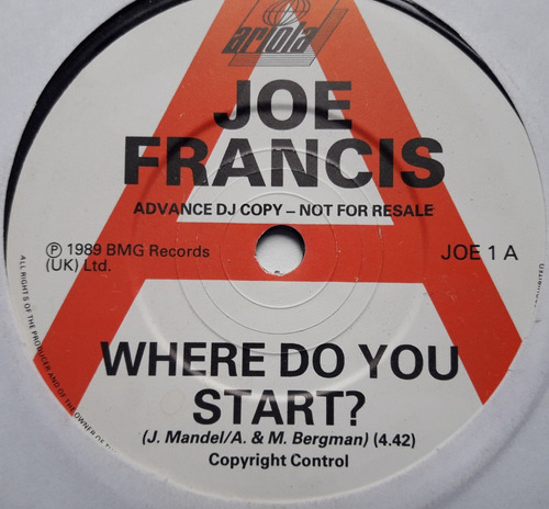Joe Francis Where Do You Start Johnny Mandel Jazz Pvl