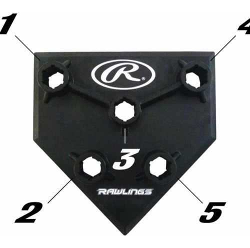 Imagen 3 de 5 de Bating Tee Pro Para La Práctica Del Bateo Rawlings Original