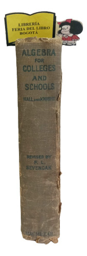 Algebra Para Colegios Y Escuelas - En Ingles - 1946 - S Hall