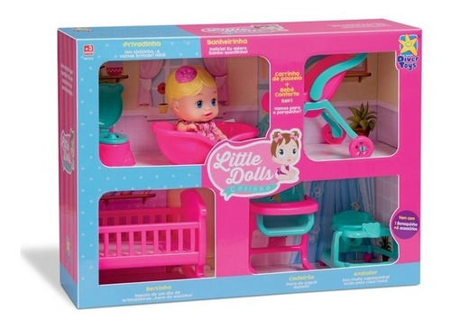 Muñeca Set De Casa 4 En 1 Divertoys Original