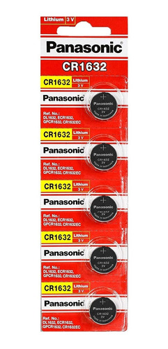 05 Pilhas Baterias Cr1632 3v Panasonic 01 Cartela