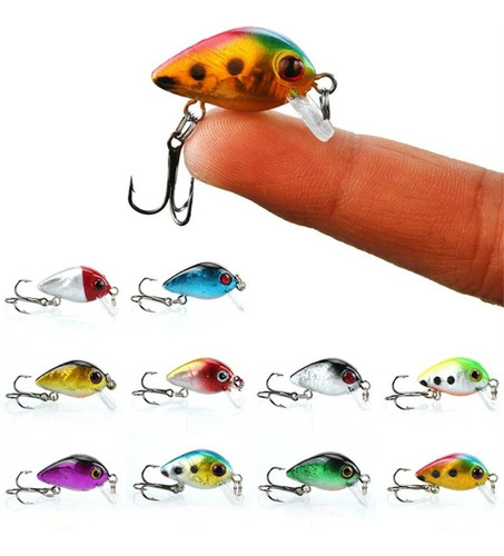 Señuelos Duros Pesca Mini  Crankbait Truchas Sabaletas Bass