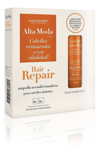Alfaparf Alta Moda Kit 3 Amp. Hair Repair Magistral Lacroze | MercadoLibre