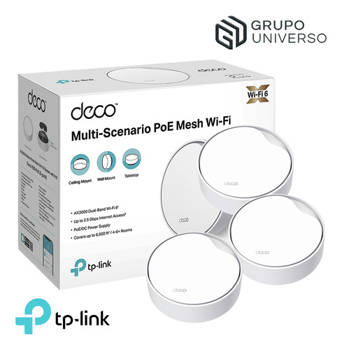 Deco X50-poe 3 Pack Tp-link Mesh Sistema Wifi 6 Ax3000