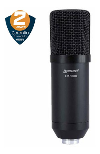 Kit Microfone Profissional Condensador Lexsen Lm100u Cor Preto