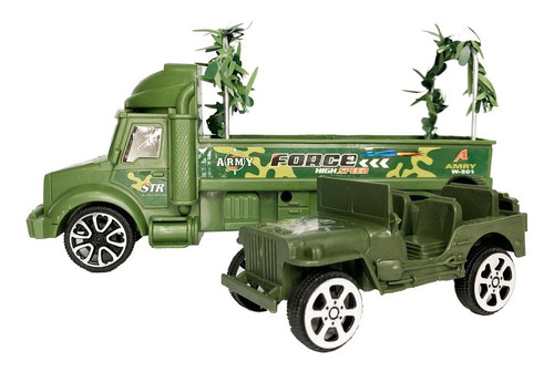 Imagen 2 de 7 de Camion Militar De Juguete + Auto - Vehiculos De Guerra