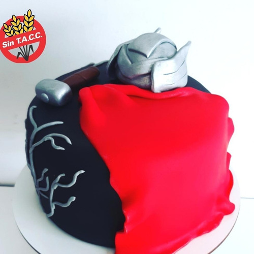 Torta Thor Advangers Decorada Sin Tacc Sin Gluten Celiacos