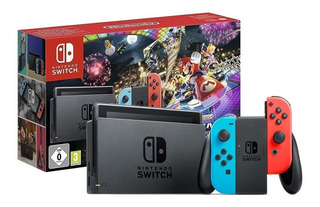 Nintendo Switch 32GB Mario Kart 8 Deluxe color rojo neón, azul neón y negro