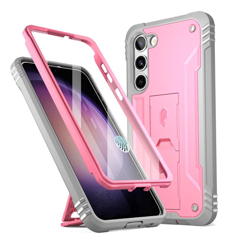 Funda Poetic Revolution Built-in Para Galaxy S23 Rosa Claro