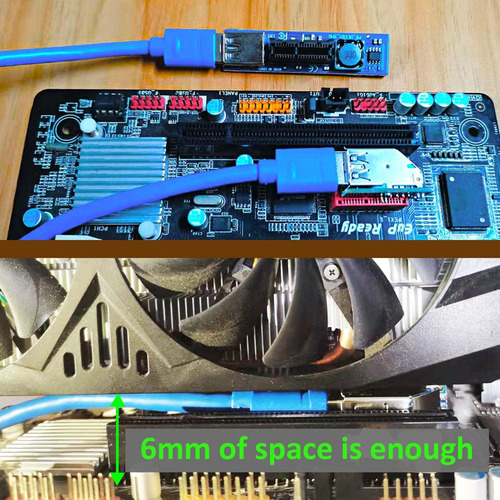 Glotrends Uex101 Cable De Extensión Pcie 3.0 X1 A X1 De 600