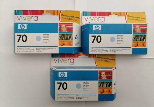Imagen 1 de 2 de Cartucho De Tinta Original Hp C9390 Cian Claro 70