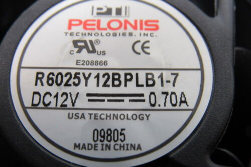 Pelonis R6025y12bplb1-7 12vdc Computer Cooling Fan .70a Aal
