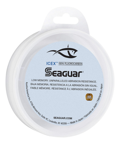 Seaguar Icex - Sedal De Pesca 100% Fluorocarbono Para Hielo,