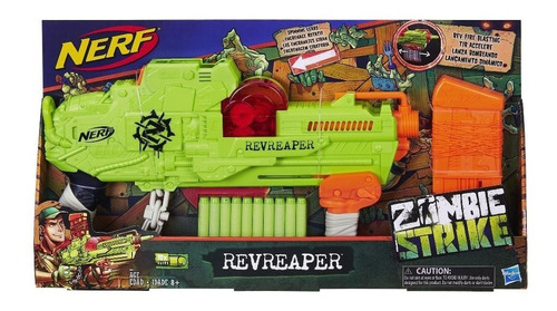 Pistola Nerf Zombie 10 Dardos Revreaper Hasbro Casa Valente