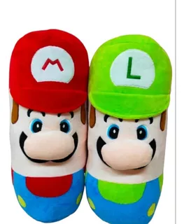 Hermosa Almohada Super Mario Bros Luigi Peluche Kawai