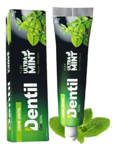 Creme Dental Menta Xilitol Vegano Sem FlĂșor Kit C/6 70g