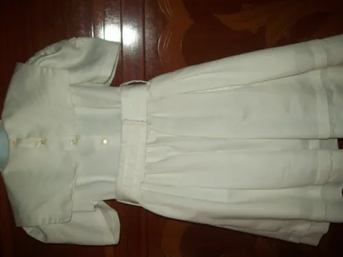 Vestido De Niña Talla 8 Blanco (Usado)