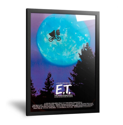 Cuadro Pelicula Et E.t. Afiche Enmarcado Con Vidrio 35x50c/u