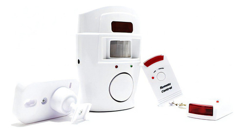 Kit Alarma Inalámbrica 3 Sensor Movimiento Sirena 6 Control Blanco