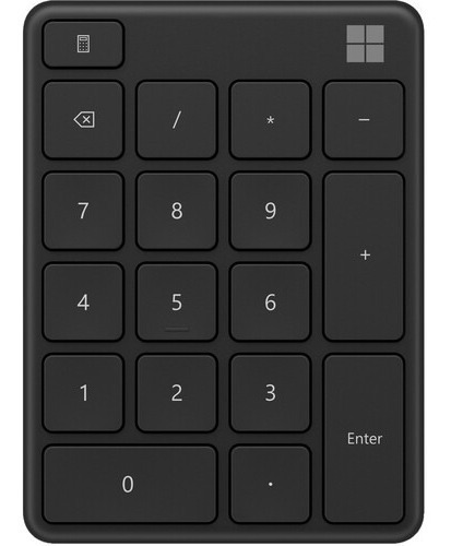 Teclado Numerico Inalambrico Bluetooth Microsoft Number Pad Color del teclado Negro