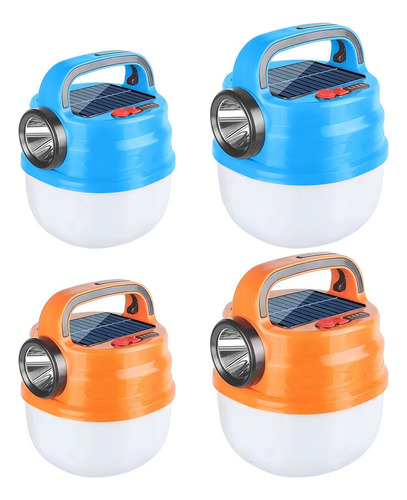 Lanterna Solar Para Acampamento, Luz Led Recarregável Para