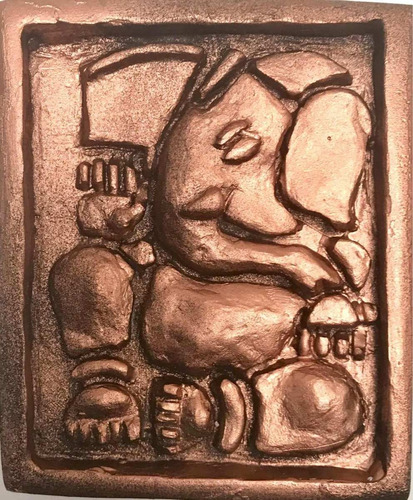 Mini Cuadro De Ganesha Artesanal.