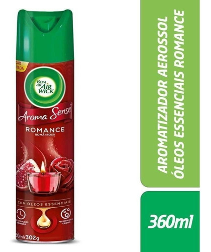 Refil aromatizante Bom Ar Aroma Sense romance 360 ml