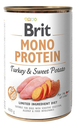 Brit Care Mono Protein Pavo Y Papa Dulce 400gr. 